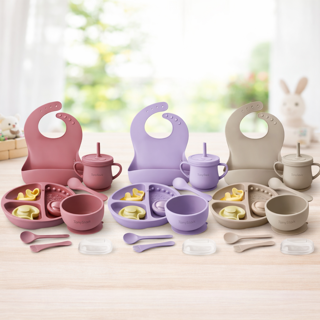 Silicone Feeding Set for Babies – 7-Piece Baby Weaning Essentials Set