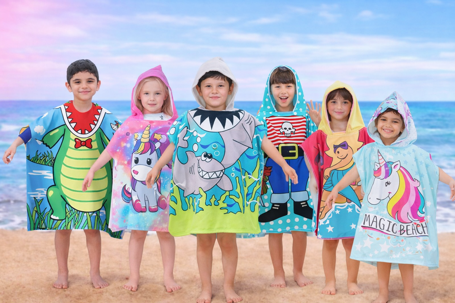 Kids Hooded Beach and Swimming Pool Towel