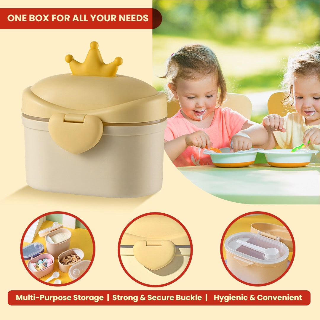 Baby Milk Storage Box with Scoop | Airtight Formula Dispenser & Snack Container