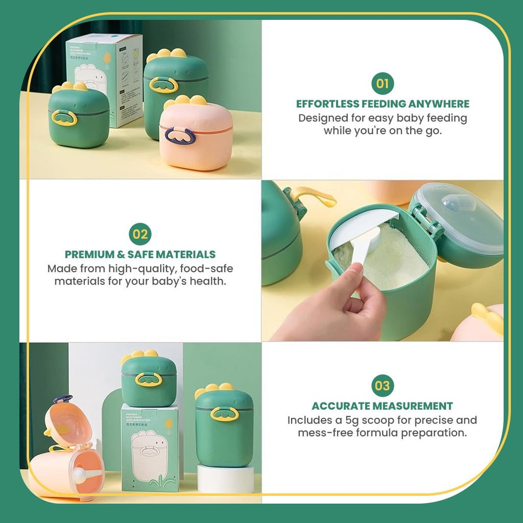 Baby Milk Storage Box with Scoop | Airtight Formula Dispenser & Snack Container