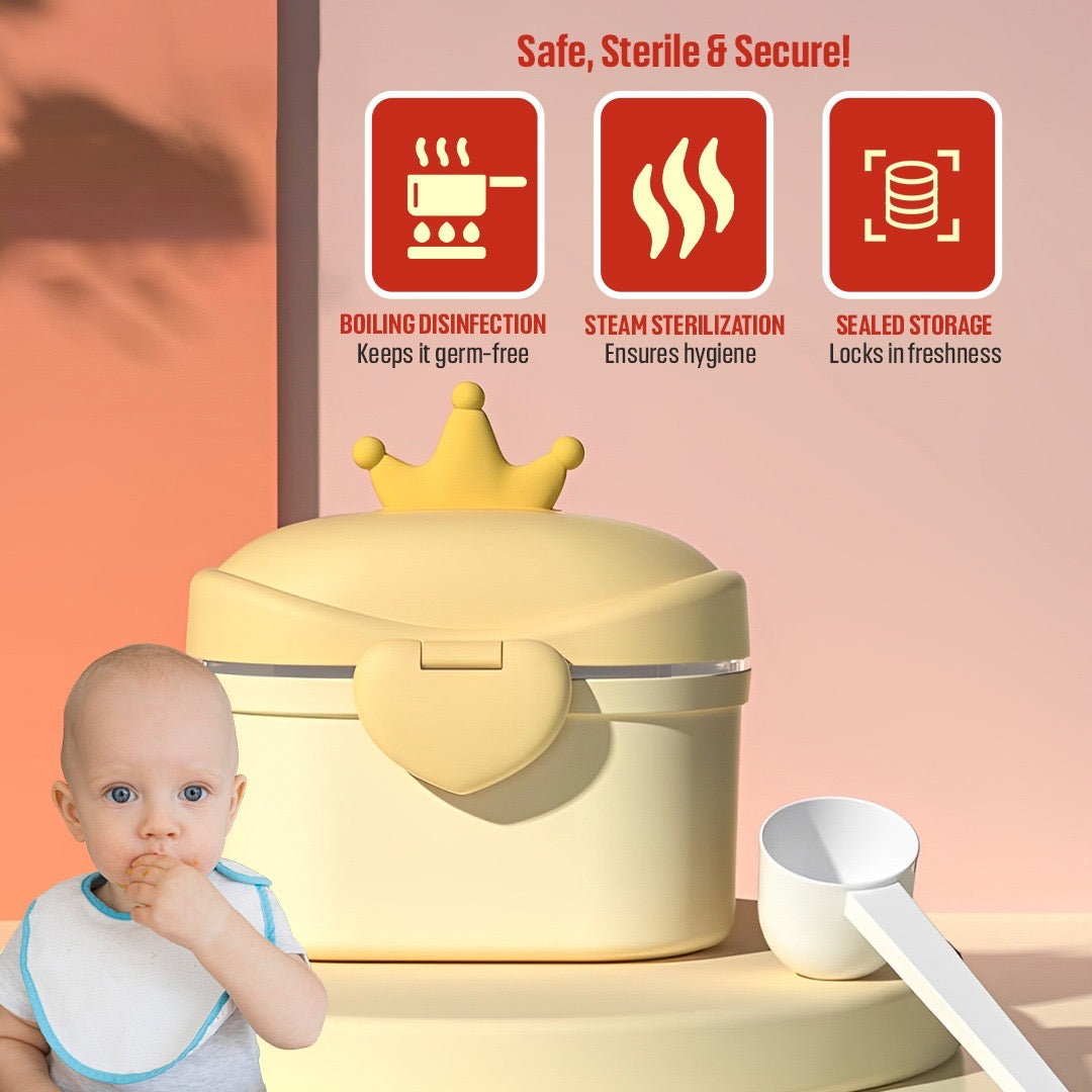 Baby Milk Storage Box with Scoop | Airtight Formula Dispenser & Snack Container