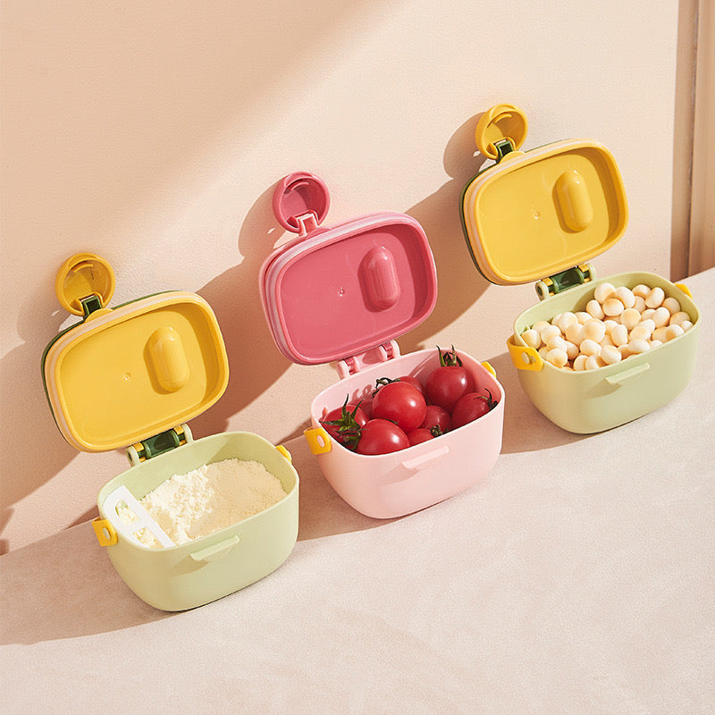 Baby Milk Storage Box with Scoop | Airtight Formula Dispenser & Snack Container
