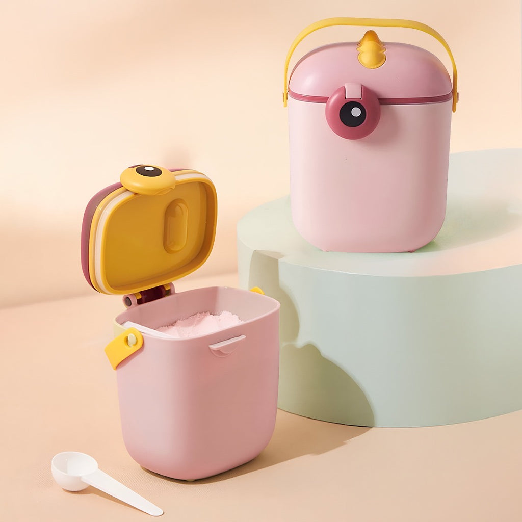 Baby Milk Storage Box with Scoop | Airtight Formula Dispenser & Snack Container