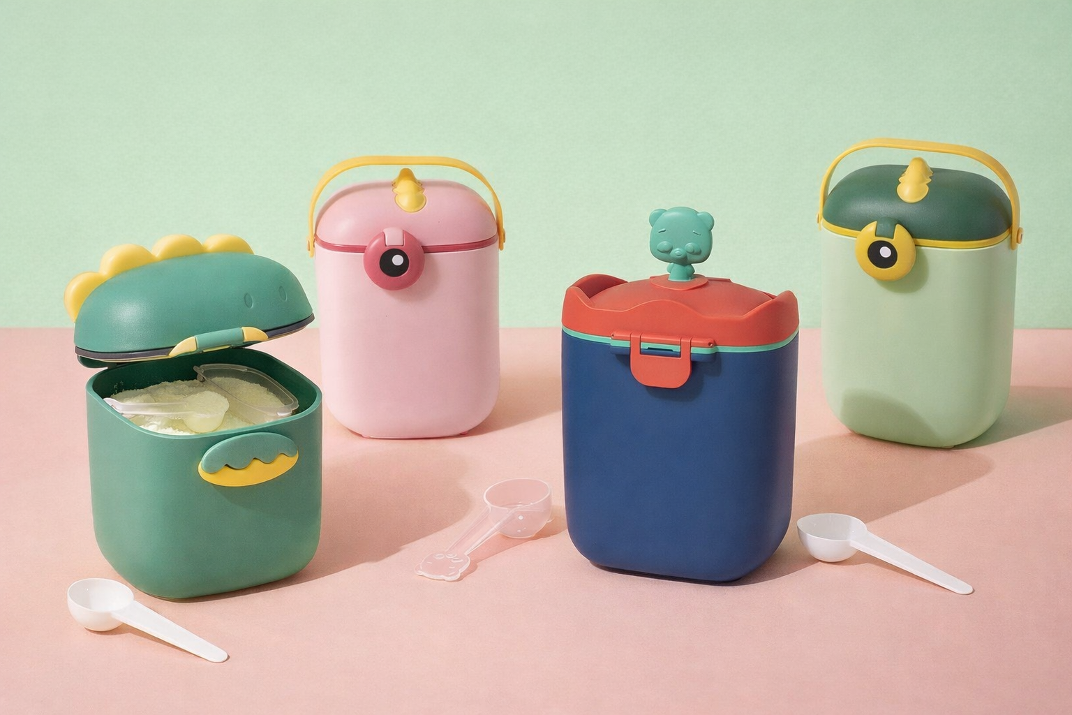 Baby Milk Storage Box with Scoop | Airtight Formula Dispenser & Snack Container