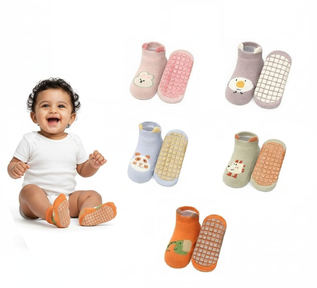 Tony Stark Ultra-Soft Cotton Baby Socks Set, Antislip Socks for New Born Baby 0-3 Years